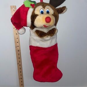 Rudolph the red rednosed reindeer 3 D vintage stocking